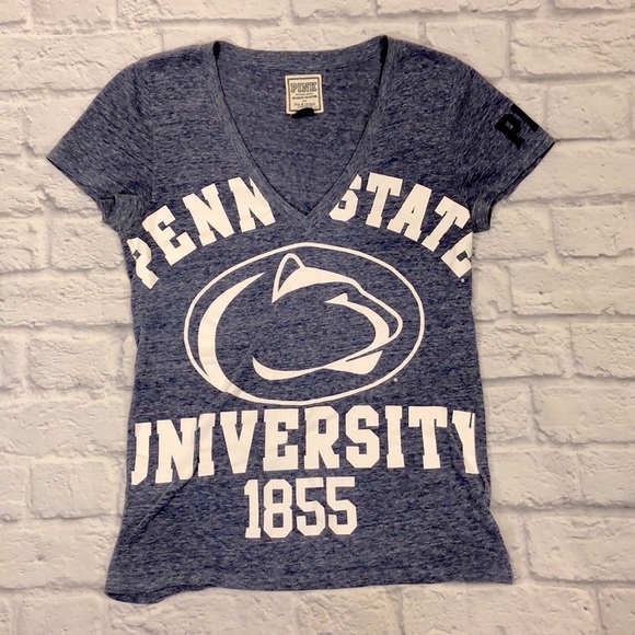 Victoria’s Secret Pink PennState T-shirt Navy Blue White Size Medium PSU - Picture 10 of 11